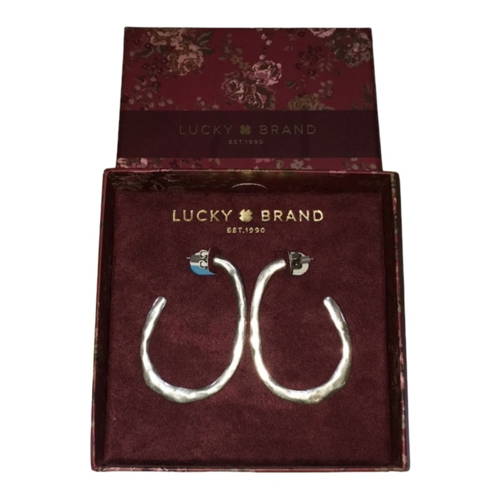 LUCKY BRAND Hammered Silver Earrings
